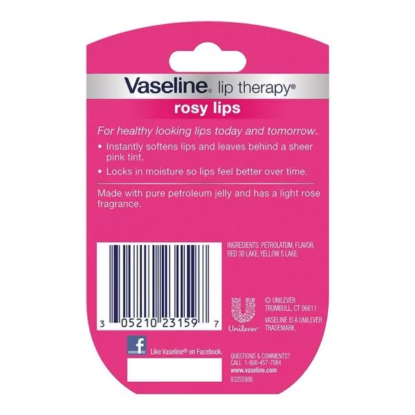 Vaseline Lip Therapy Rosy Lips Lip Balm, 7g