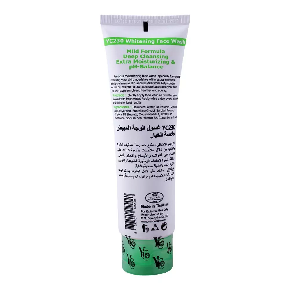 Yc Whitening Face Wash, With Cucumber Extract, 100Ml