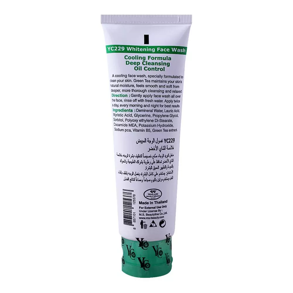 Yc Whitening Face Wash With Green Tea Extract, 100Ml