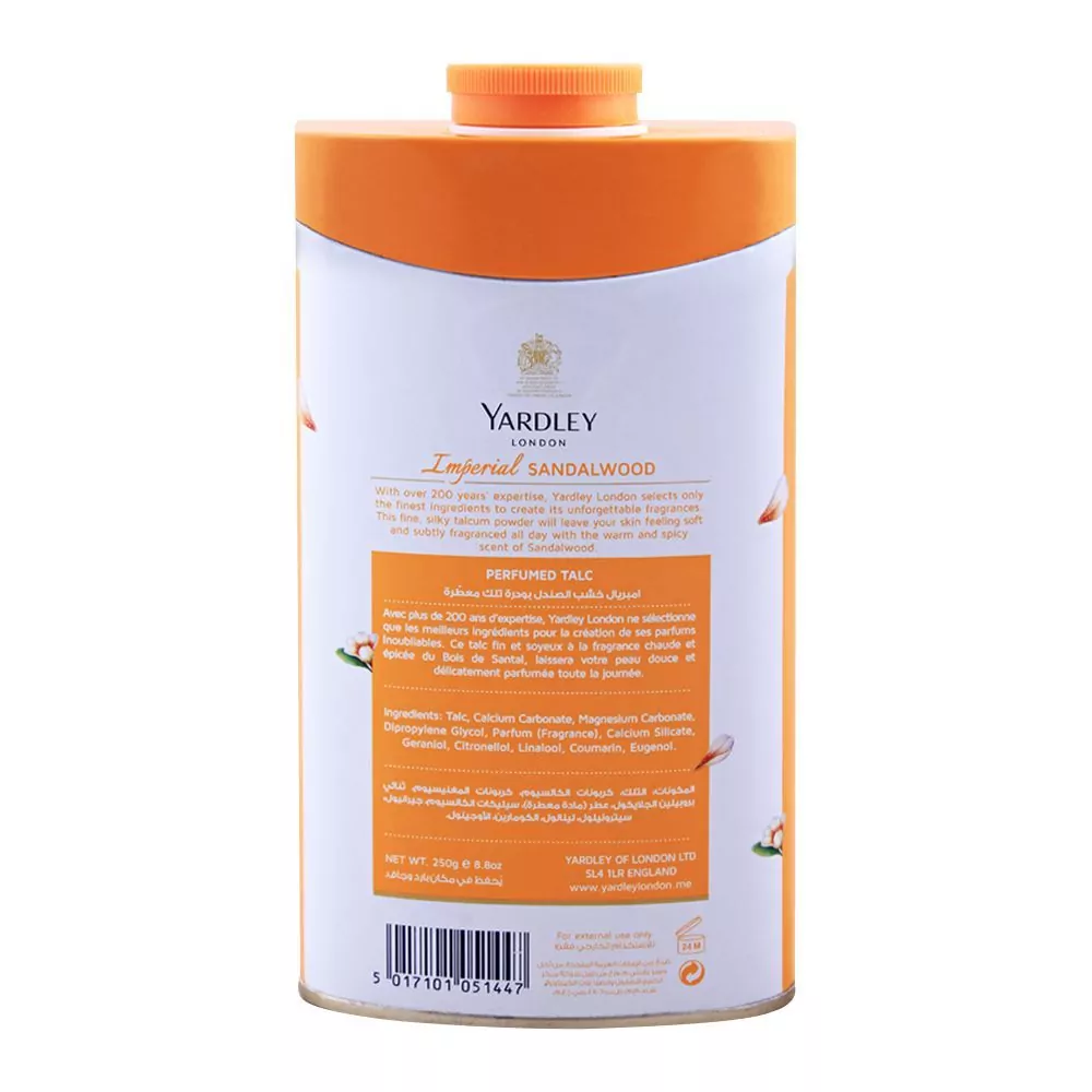 Yardley Talcum Powder Sandalwood Perfumed 250G A