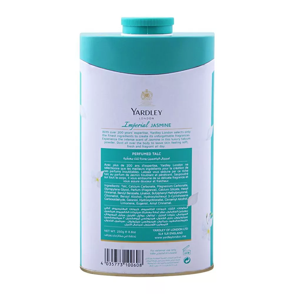 Yardlley Talcum Powder Jasmine 250G A