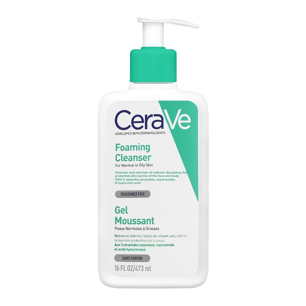 Cerave Foaming Facial Cleanser, Normal To Oily Skin