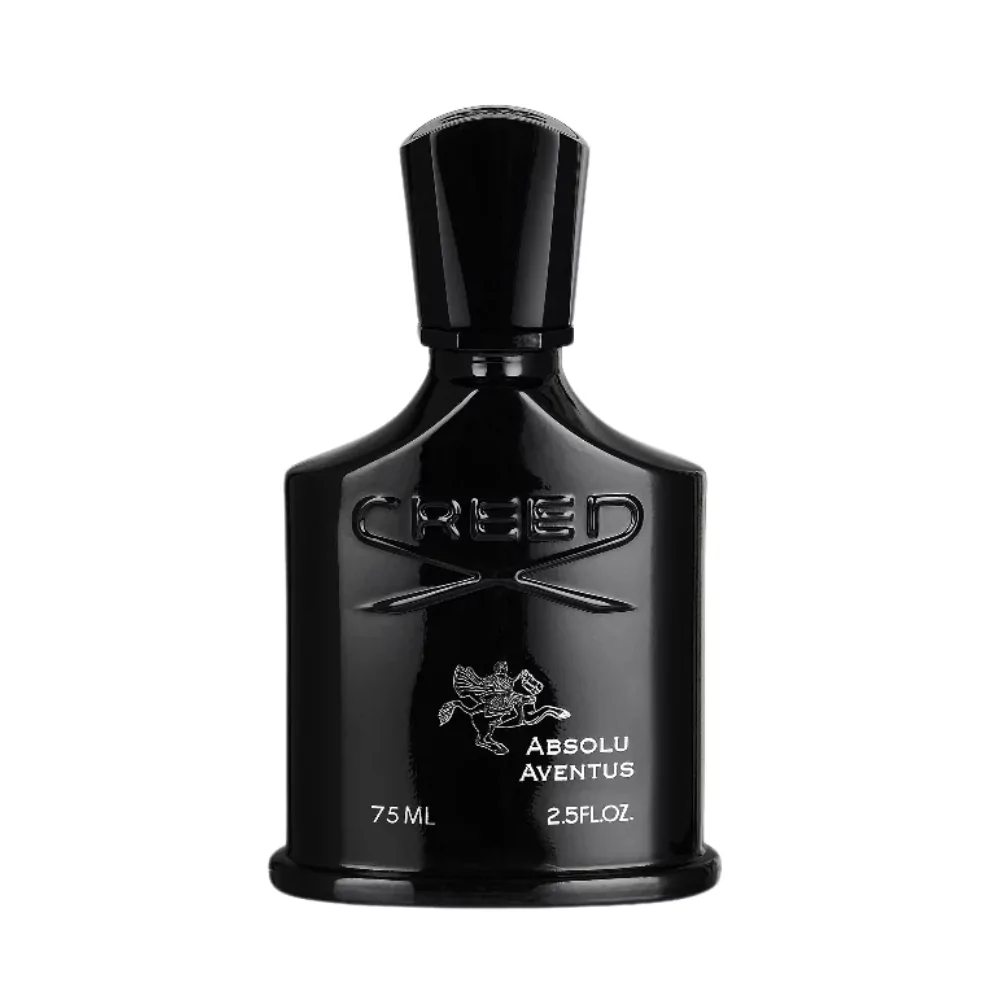 Creed Absolu Aventus 100Ml Eau De Parfum Bottle Featuring A Luxurious Blend Of Grapefruit, Cinnamon, Vetiver, And Patchouli Notes.