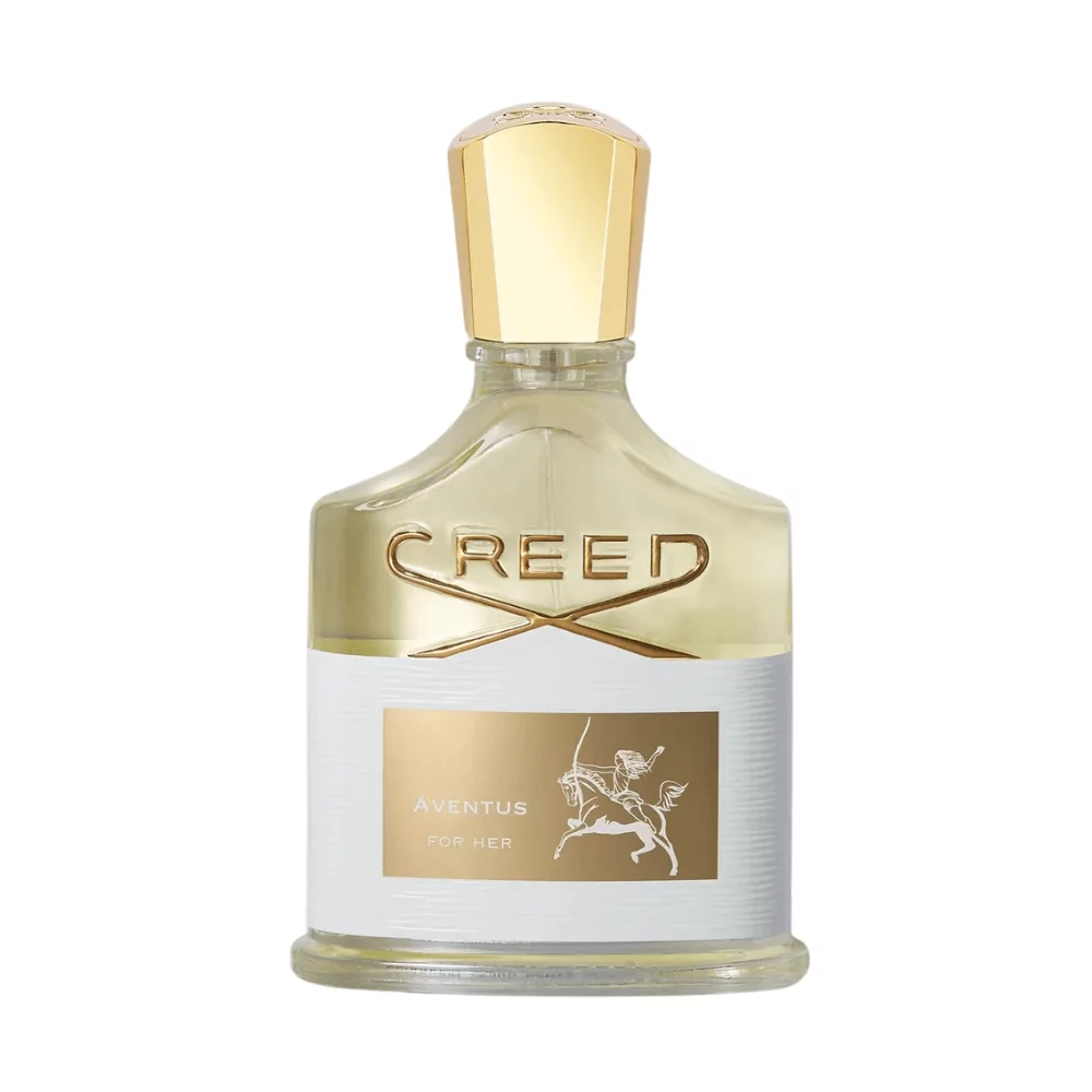 Creed Aventus For Her 100Ml Eau De Parfum Bottle Featuring A Blend Of Green Apple, Rose, Sandalwood, And Musk For An Elegant Scent.