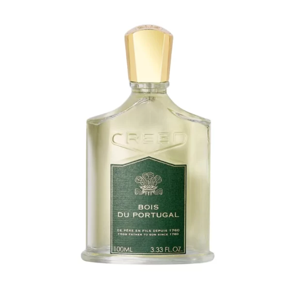 Creed Bois du Portugal 100ml Eau de Parfum bottle featuring a sophisticated blend of bergamot, lavender, sandalwood, and ambergris notes.