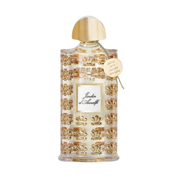 Creed Jardin d’Amalfi 100ml Eau de Parfum bottle with fresh notes of tangerine, rose, apple, white musk, and vetiver for a bright, elegant scent.