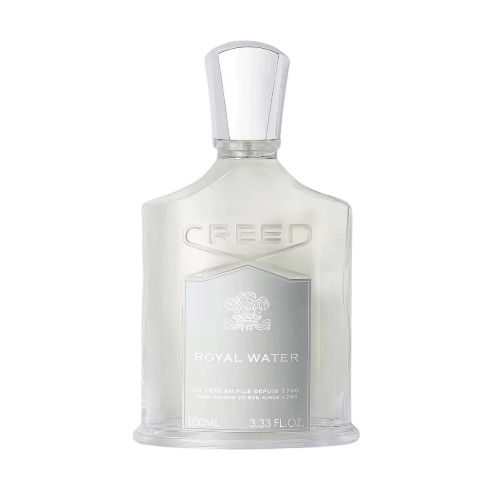 Creed Royal Water 100Ml Eau De Parfum Bottle Featuring A Refreshing Blend Of Citrus, Herbal Notes, Musk, And Cedarwood.