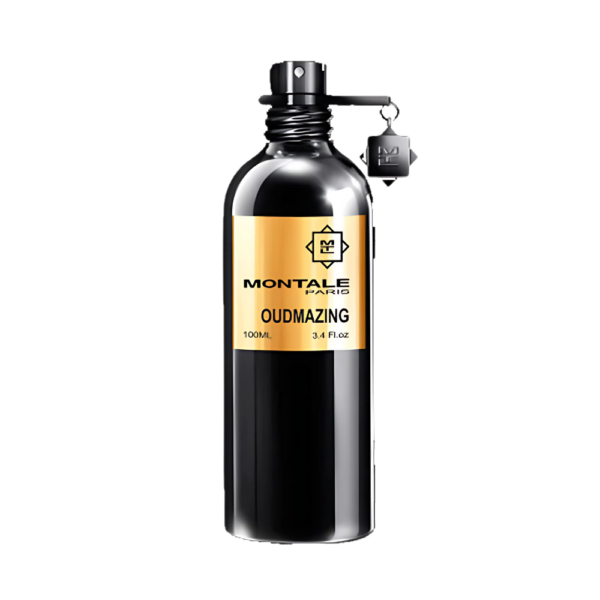 Montale Oudmazing 100ml Eau de Parfum bottle featuring a luxurious blend of oud, fig, vanilla, and leather notes for a bold scent.