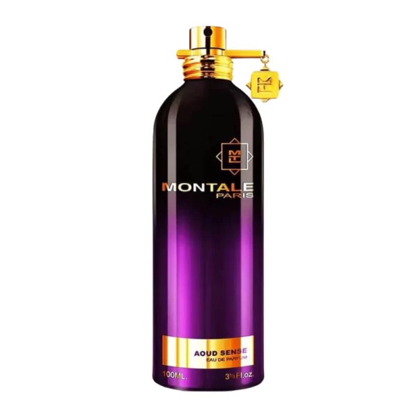 100ml bottle of Montale Aoud Sense Perfume EDP, an exotic unisex fragrance with rich oud notes and a distinctive bottle design.