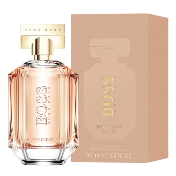 Hugo Boss The Scent 100ml Eau de Parfum for women, with peach and cacao notes. Best price in Pakistan.