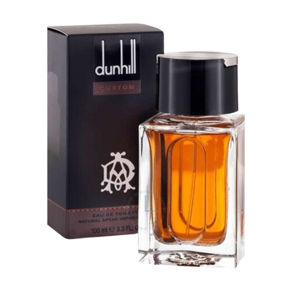 Dunhill Custom EDT 100ml bottle for men featuring a rich blend of red apple and smoky cedarwood.