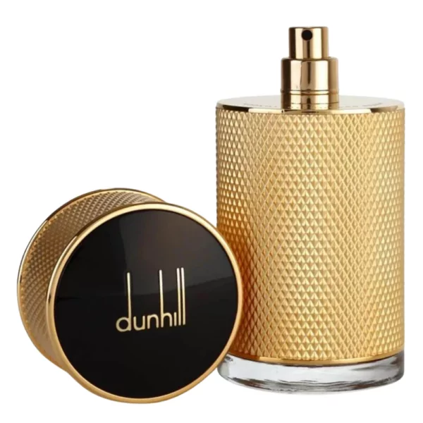 Dunhill Icon Absolute EDP 100ml bottle for men featuring a bold blend of saffron, oud, and leather.