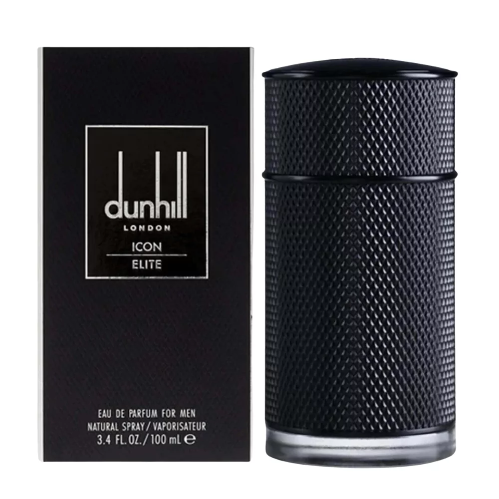 Dunhill Icon Elite Edp 100Ml Bottle For Men Featuring A Rich Blend Of Cardamom, Vetiver, And Ebony Wood.