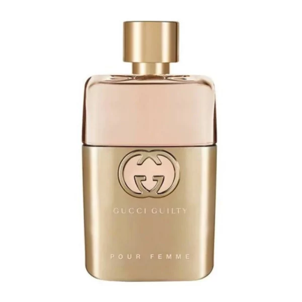 Gucci Guilty Eau de Parfum 90ml for women with floral and spicy notes, featuring lilac and amber.