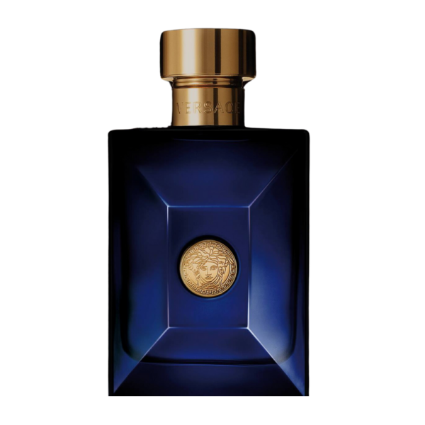 Versace Pour Homme Dylan Blue EDT 100ml bottle for men featuring a fresh blend of citrus, spices, and musk.