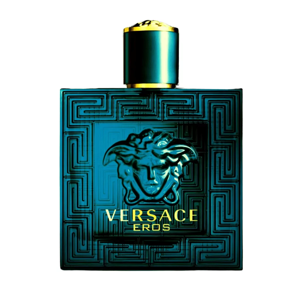 Versace Eros Edt 100Ml Bottle For Men Featuring A Fresh Blend Of Mint, Vanilla, And Cedarwood Notes.