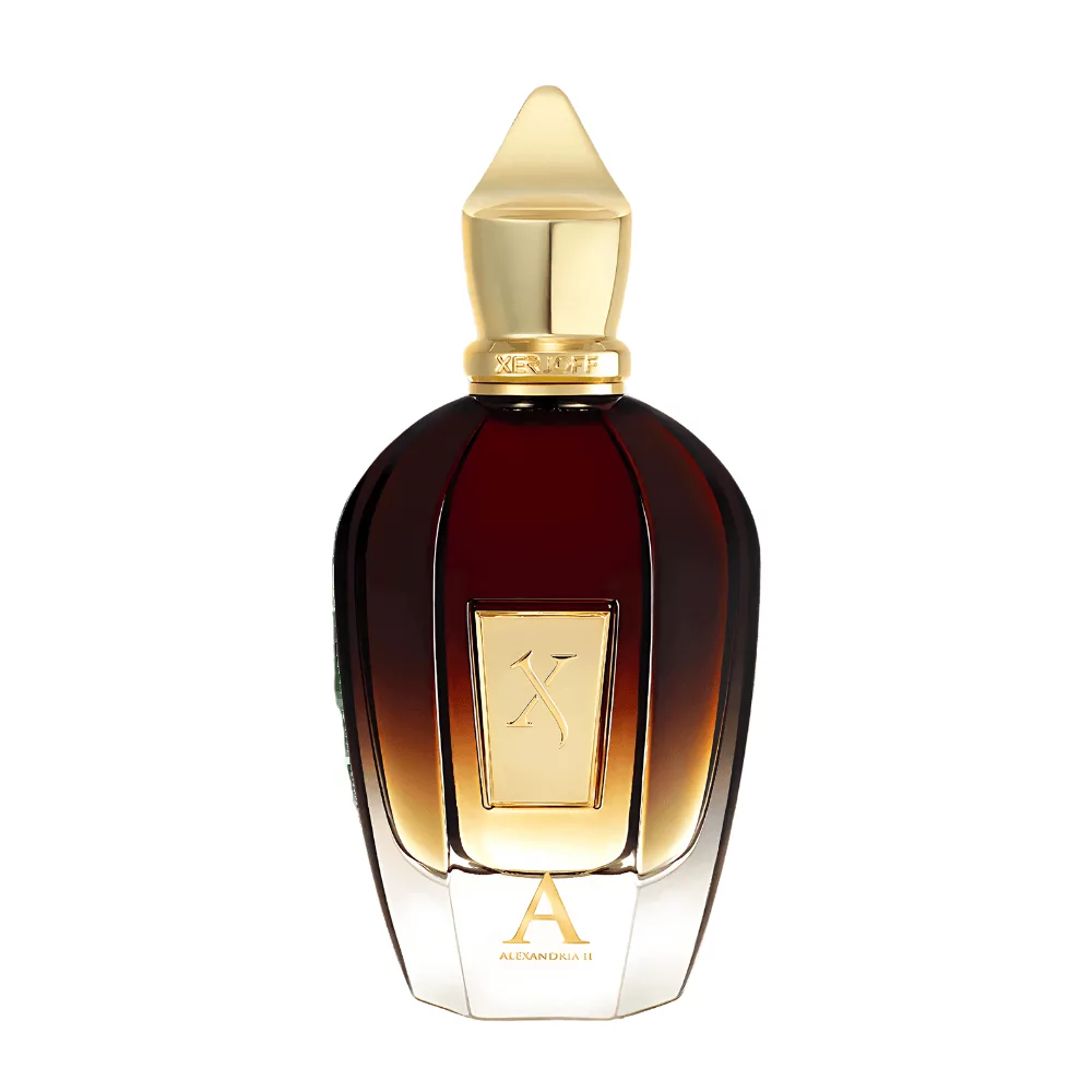 Xerjoff Alexandria Ii Edp 100Ml Bottle With A Rich, Elegant Background, Highlighting Oud And Rose Notes.