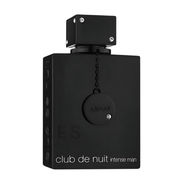 Armaf Club de Nuit Intense EDP 150ml bottle on a sleek background, highlighting notes of pineapple, birch, and musk.