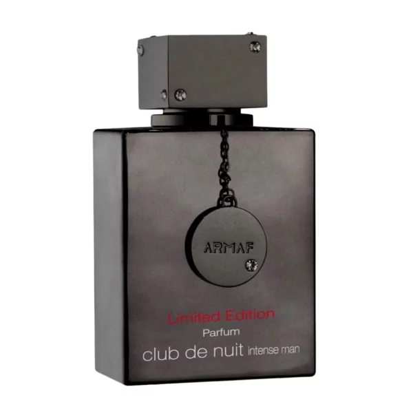 Armaf Club de Nuit Intense Limited Edition EDP 105ml bottle on an elegant background, highlighting notes of pineapple, bergamot, and ambergris.