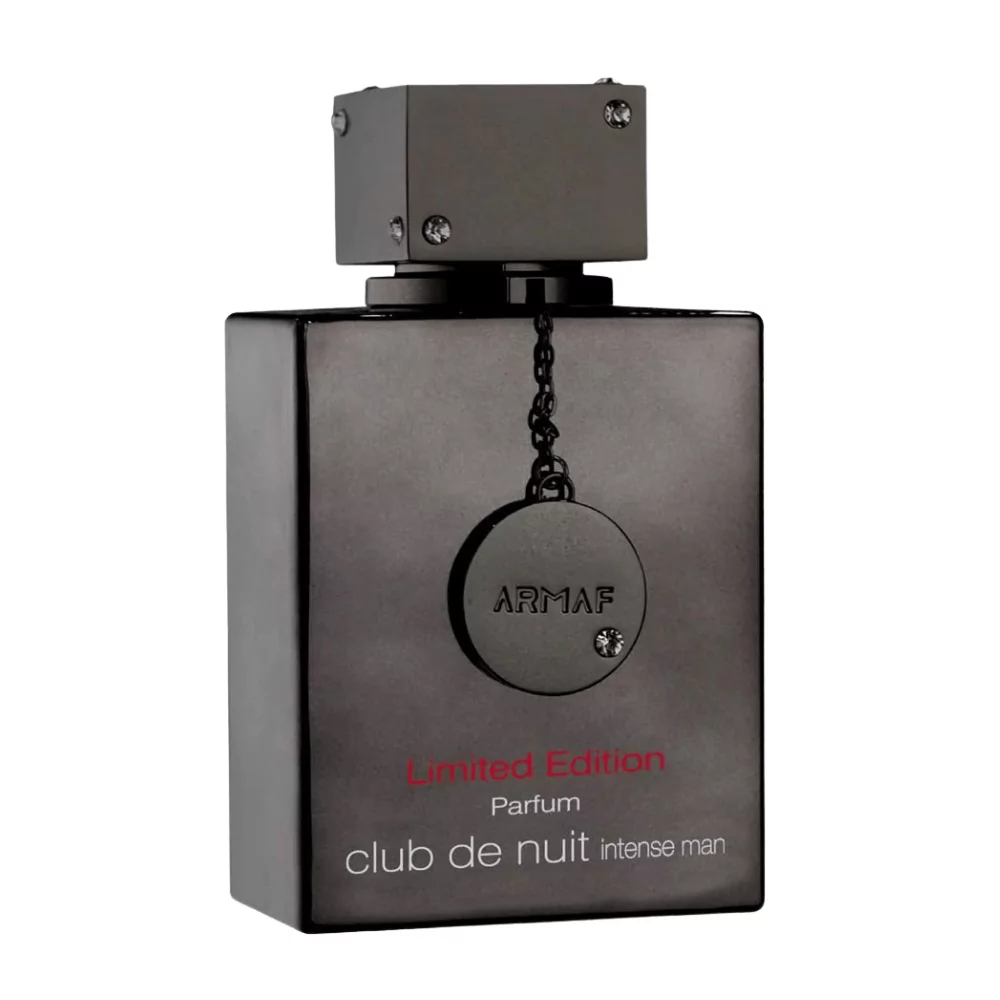 Armaf Club De Nuit Intense Limited Edition Edp 105Ml Bottle On An Elegant Background, Highlighting Notes Of Pineapple, Bergamot, And Ambergris.