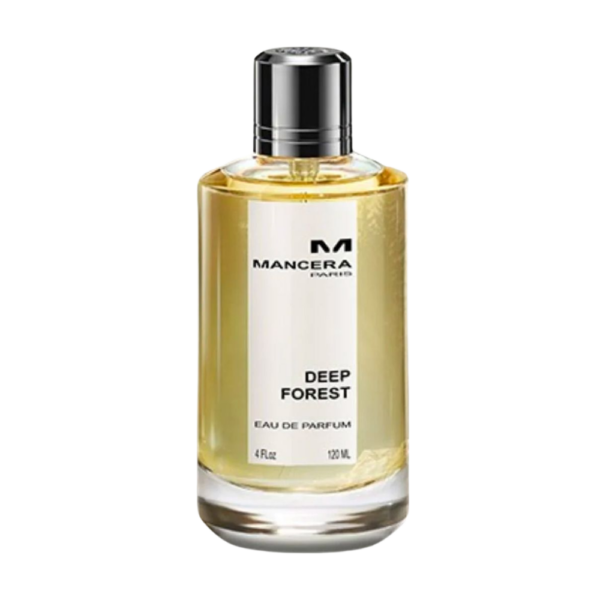 Mancera Deep Forest Eau de Parfum 120ml bottle with rich notes of oud, violet, and amber for a luxurious, earthy scent.