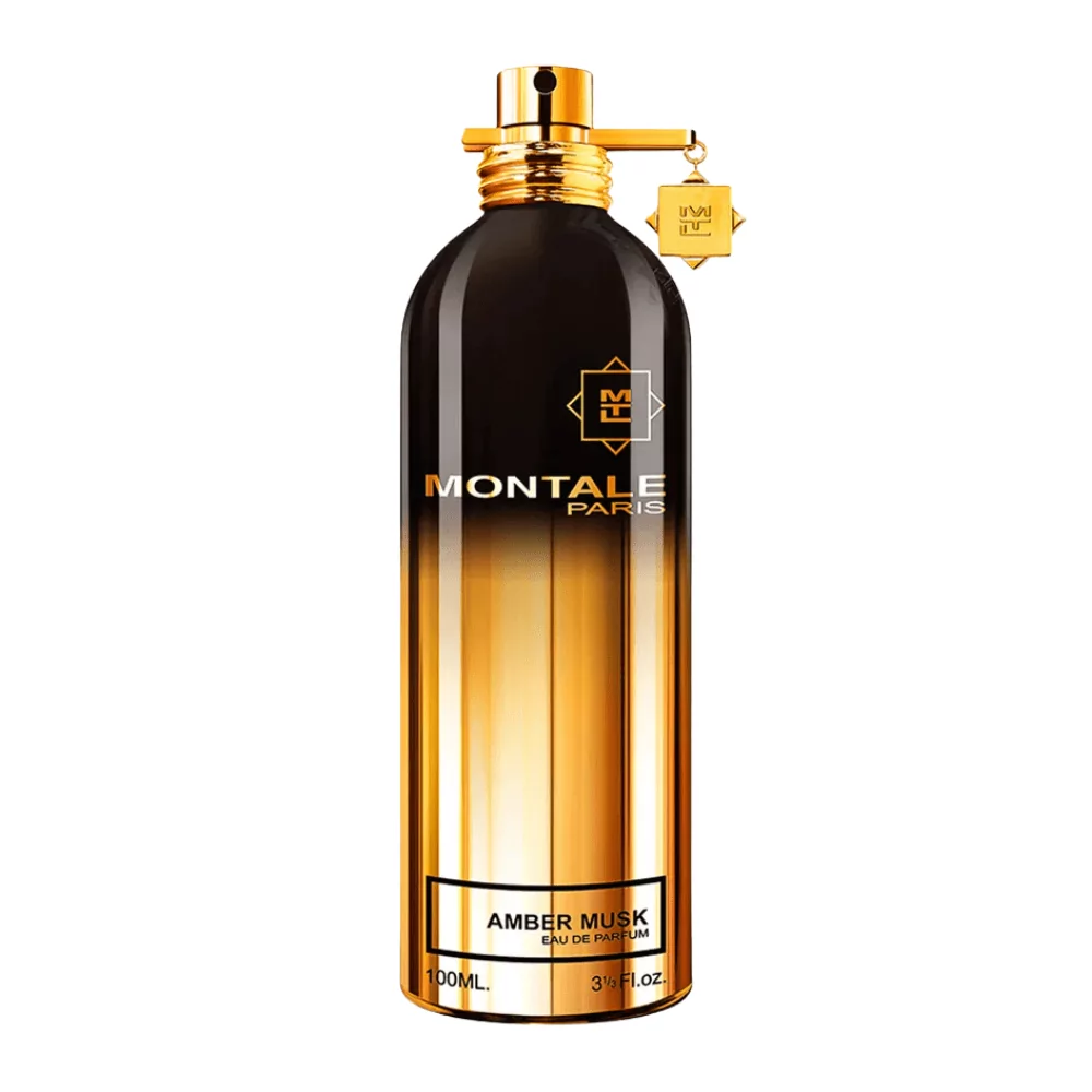 Montale Amber Musk Edp 100Ml Bottle Set Against A Soft, Warm Background, Highlighting Amber And Musk Notes.