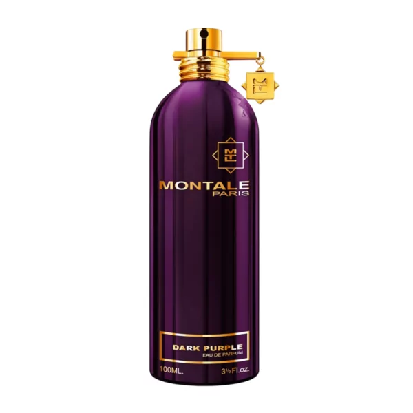 Montale Dark Purple EDP 100ml bottle with a rich, purple background, highlighting plum and rose notes.