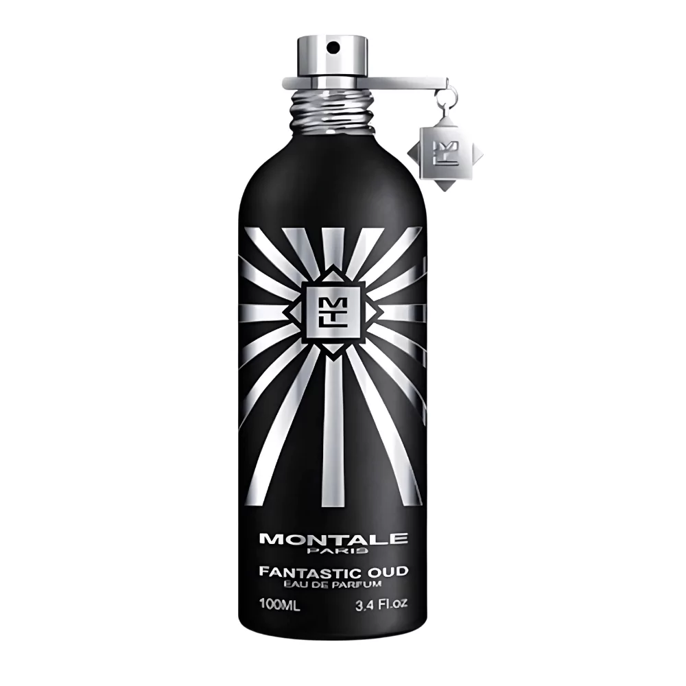 Montale Fantastic Oud Edp 100Ml Bottle With A Warm, Earthy Background, Highlighting Oud And Leather Notes.