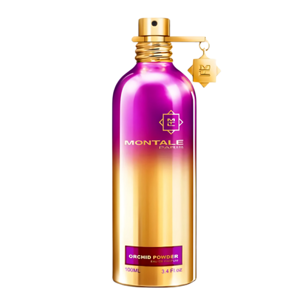 Montale Orchid Powder EDP 100ml bottle with notes of coconut, orchid, and vanilla.