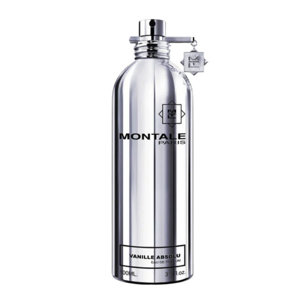 Montale Vanille Absolu EDP 100ml bottle against a warm, rich background, highlighting notes of vanilla and cherry.