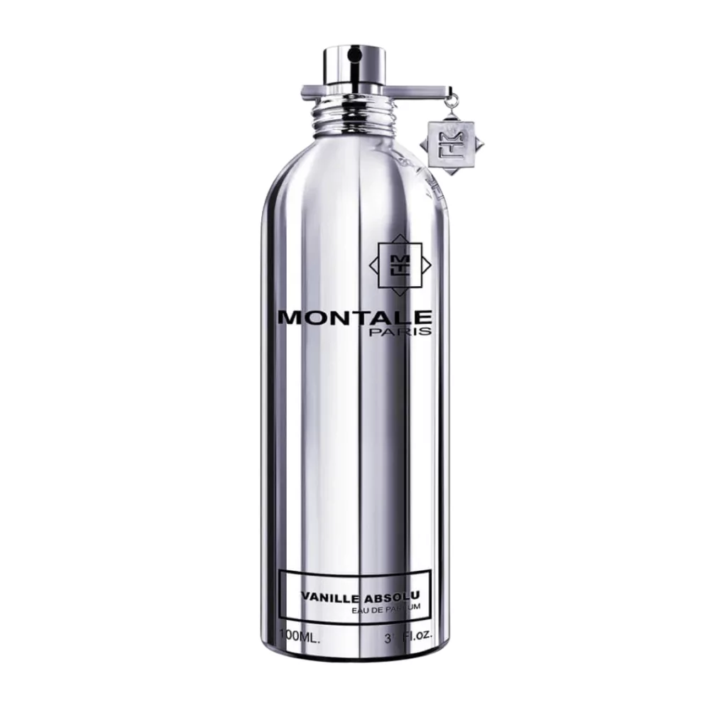 Montale Vanille Absolu Edp 100Ml Bottle Against A Warm, Rich Background, Highlighting Notes Of Vanilla And Cherry.