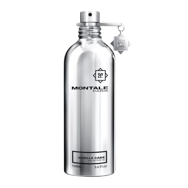 Montale Vanilla Cake EDP 100ml bottle with a warm, inviting background, highlighting notes of almond and vanilla.