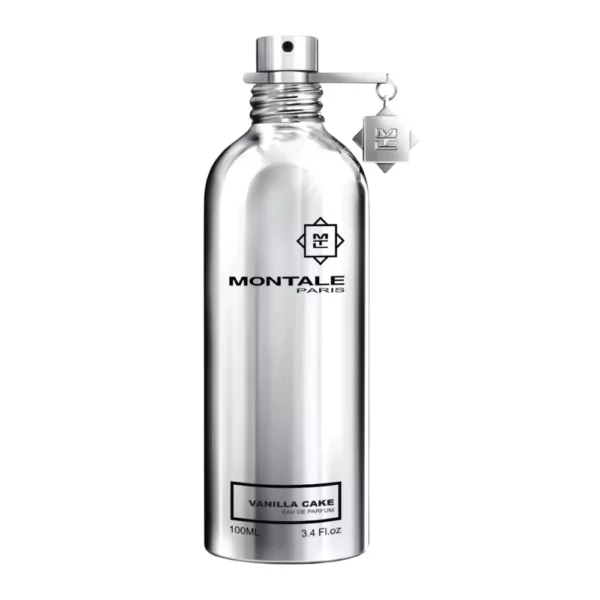 Montale Vanilla Cake EDP 100ml bottle with a warm, inviting background, highlighting notes of almond and vanilla.