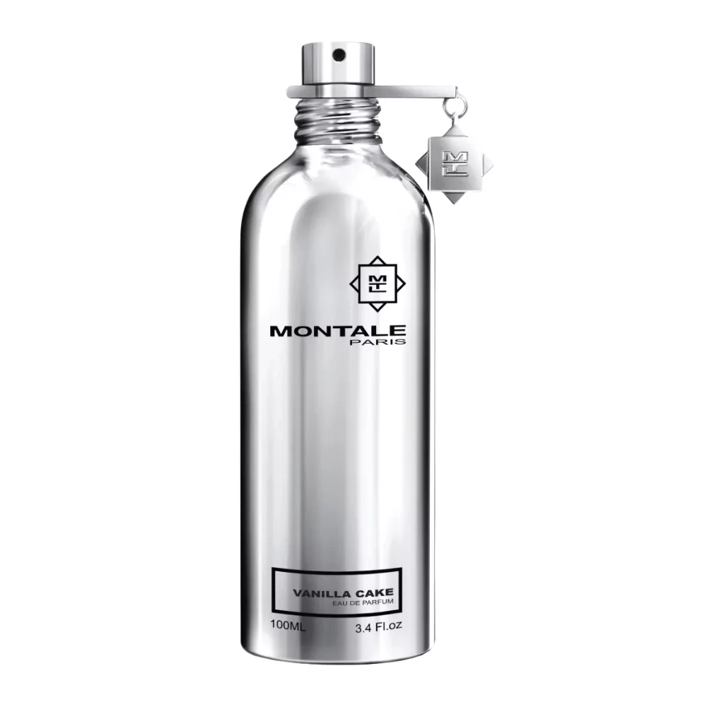 Montale Vanilla Cake Edp 100Ml Bottle With A Warm, Inviting Background, Highlighting Notes Of Almond And Vanilla.