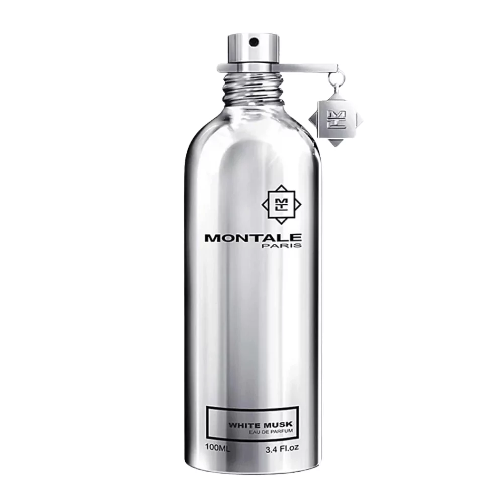 Montale White Musk Edp 100Ml Bottle With A Soft, Floral Background, Highlighting Violet And Musk Notes.