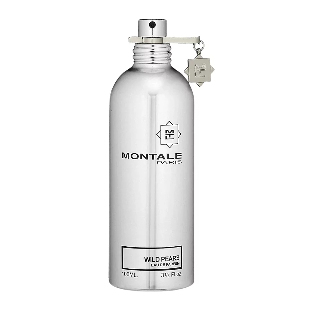 Montale Wild Pears Edp 100Ml Bottle With A Fresh, Fruity Background, Highlighting Pear And Musk Notes.