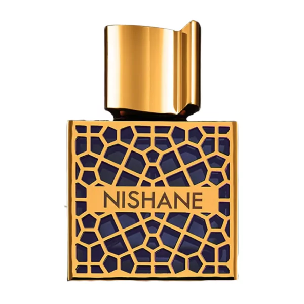 Nishane Mana EDP 50ml bottle with a bold background highlighting oud and rose.