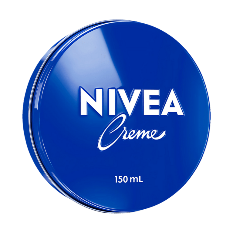 Nivea Creme Tin 150Ml On A Neutral Background, Showcasing Its Sleek And Durable Packaging.