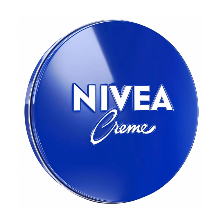 Nivea Creme Tin 60Ml On A Clean Background, Showcasing Its Classic Design And Compact Size.