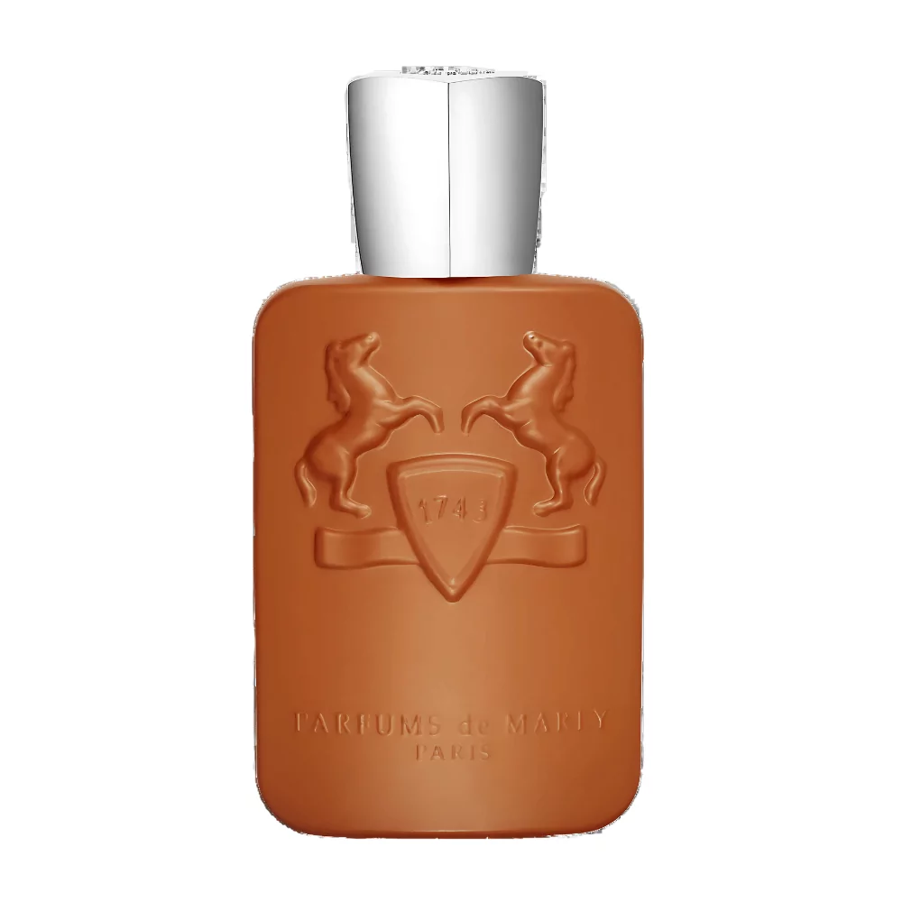 Parfums De Marly Althaïr Edp 125Ml Bottle With A Warm, Elegant Background, Showcasing Vanilla And Cinnamon Notes.