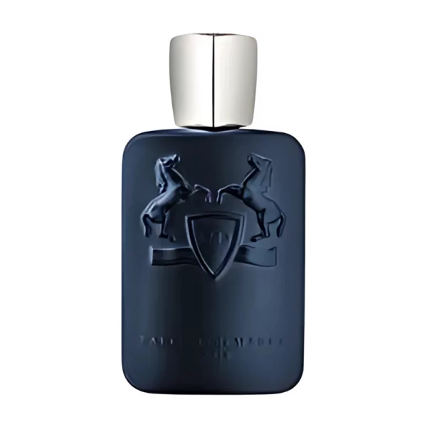 Parfums de Marly Layton EDP 125ml bottle with a luxurious background, highlighting vanilla and apple notes.