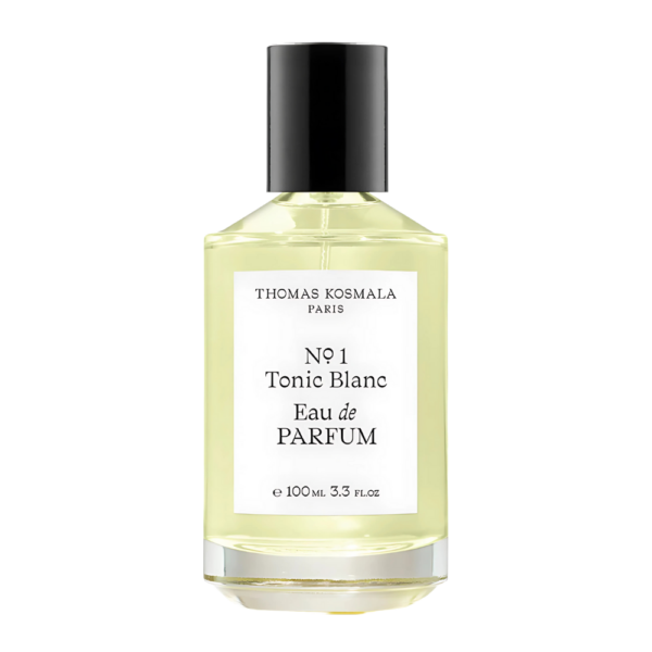 Thomas Kosmala Tonic Blanc EDP 100ml bottle against a fresh, bright background, showcasing citrus and neroli notes.