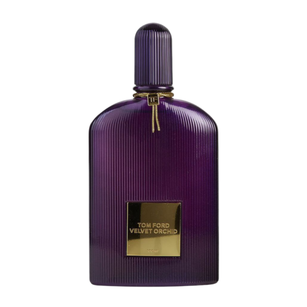 Tom Ford Velvet Orchid Eau de Parfum 100ml bottle, featuring warm notes of honey, rum, and floral for a luxurious, feminine fragrance.