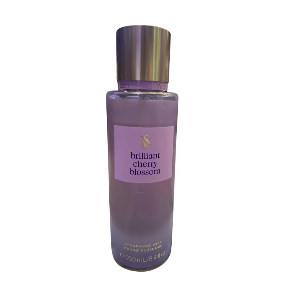 Victoria'S Secret Brilliant Cherry Blossom Body Mist In A 250Ml Bottle, Featuring Notes Of Cherry Blossom, Bergamot, And Sheer Musk For A Light, Floral Scent.