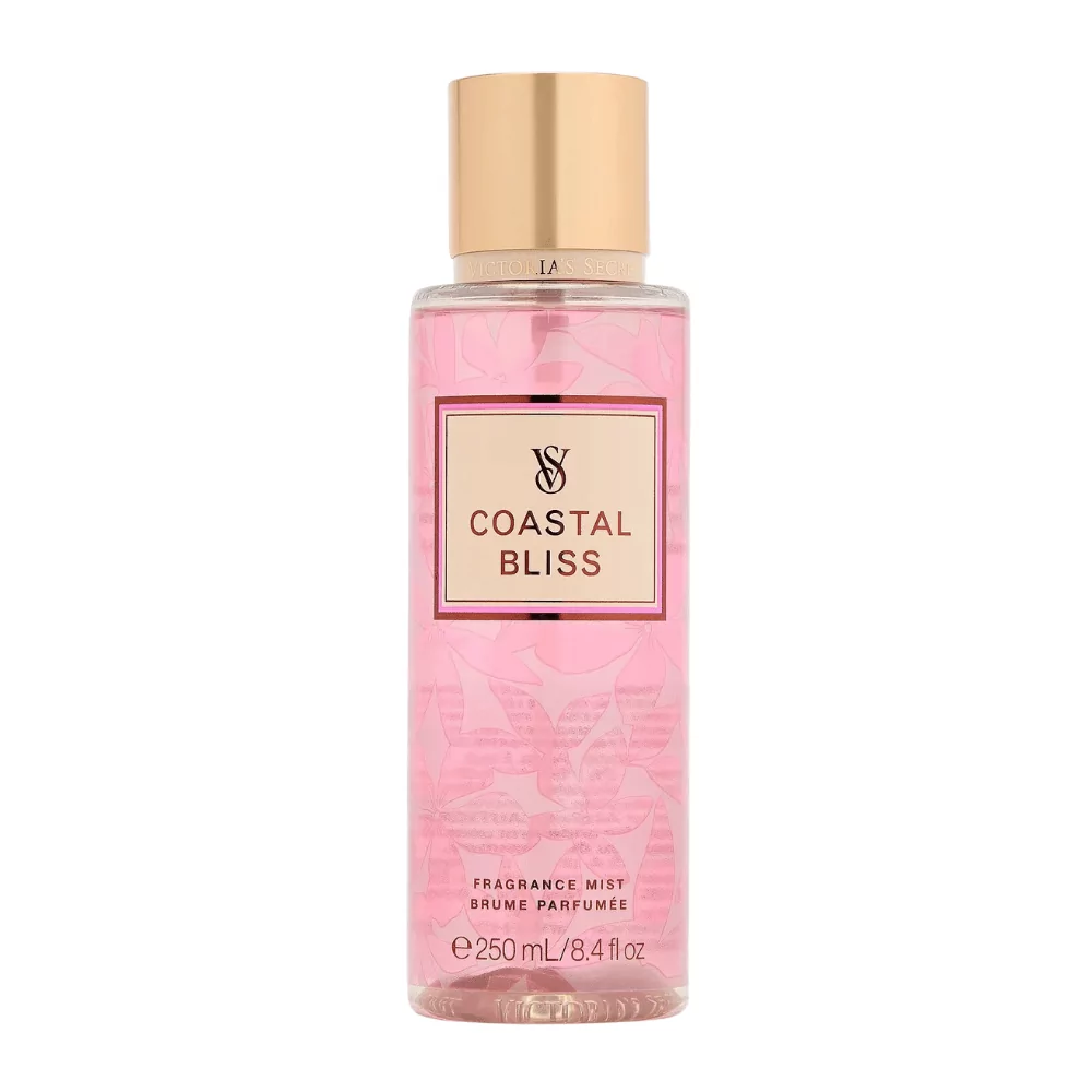 Victoria'S Secret Coastal Bliss Body Mist In A 250Ml Bottle, Featuring Aquatic Notes Of Citrus, Marine, And Soft Woods For A Refreshing Fragrance.