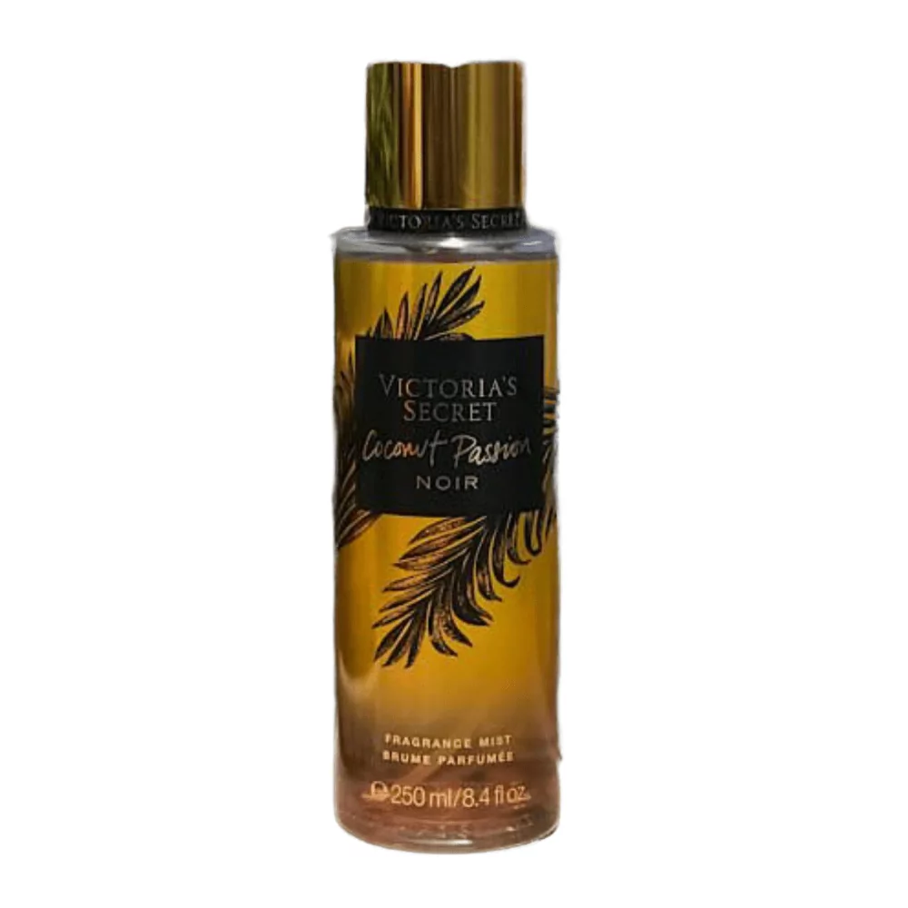 Victoria'S Secret Coconut Passion Noir Body Mist In A 250Ml Bottle, Featuring Notes Of Coconut, Vanilla, And Lily Of The Valley For A Warm, Tropical Fragrance.