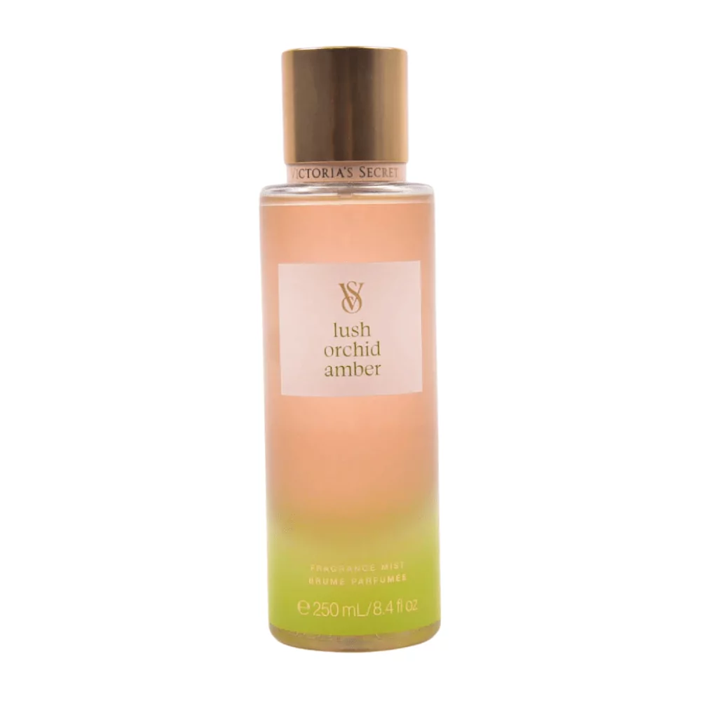 Victoria'S Secret Lush Orchid Amber Body Mist In A 250Ml Bottle, Featuring Floral Orchid, Jasmine, And Warm Amber Notes For A Sophisticated Fragrance.