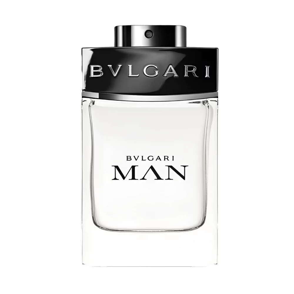 Bvlgari Man Edt 100Ml Bottle Showcased With Warm, Earthy Tones, Emphasizing Notes Of Amber And White Honey.