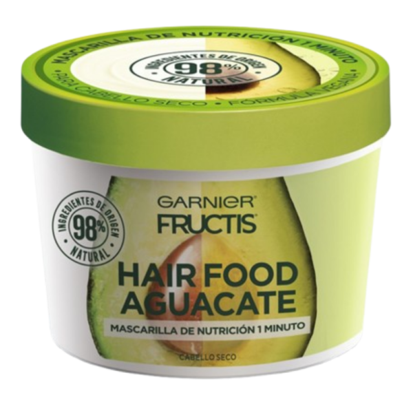 Garnier Fructis Aguacate Hair Mask 350ml, enriched with avocado, deeply nourishes and repairs dry, damaged hair for soft, smooth results.