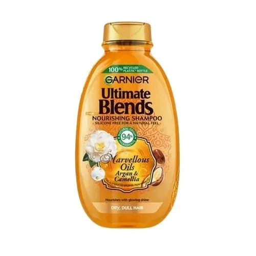 Garnier Ultimate Blends Argan Oil &Amp;Amp; Camellia Oil Shampoo 400Ml For Dry, Dull Hair With Nourishing And Shine-Restoring Oils.